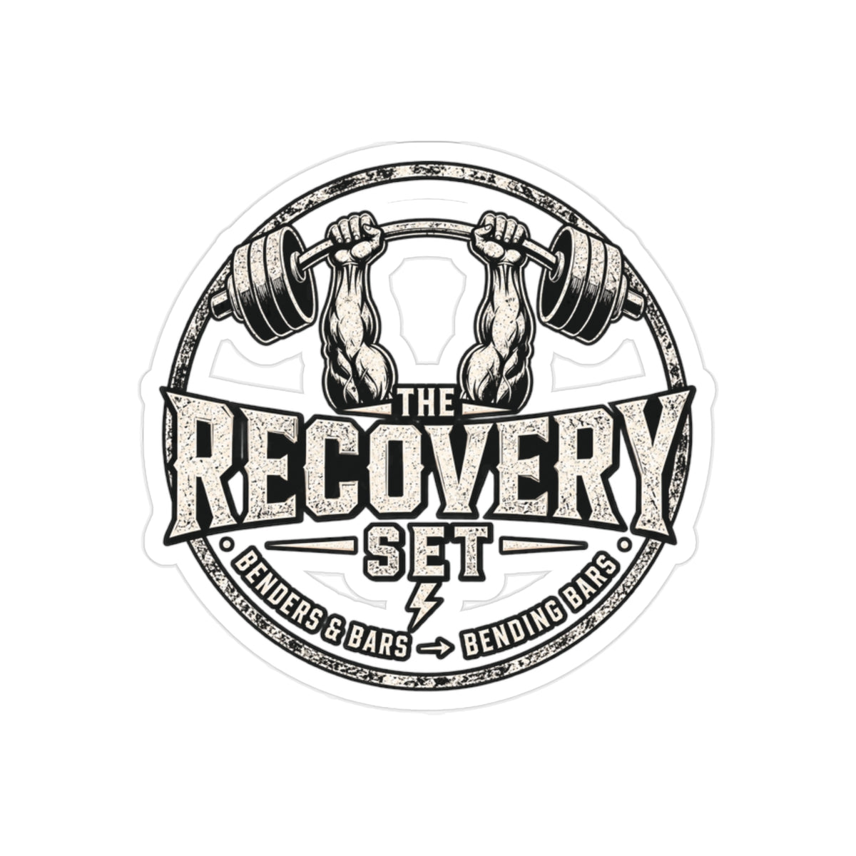 Recovery Set Weightlifting Sticker — Die-Cut Outdoor Vinyl
