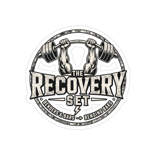 Recovery Set Weightlifting Sticker — Die-Cut Outdoor Vinyl